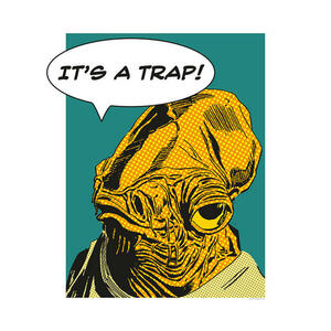 Komar Wandbild Star Wars Classic Comic Quote Ackba Star Wars B/L: ca. 40x50 cm