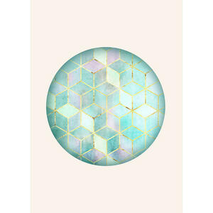 Komar Wandbild Mosaik Circle Verde Abstrakt B/L: ca. 50x70 cm