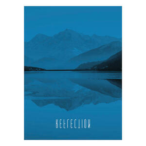Komar Wandbild Word Lake Reflection Blue Natur B/L: ca. 30x40 cm
