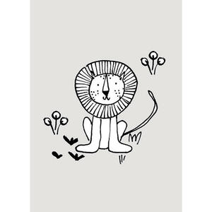 Komar Wandbild Scribble Lion Löwe B/L: ca. 50x70 cm