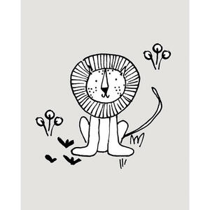 Komar Wandbild Scribble Lion Löwe B/L: ca. 40x50 cm