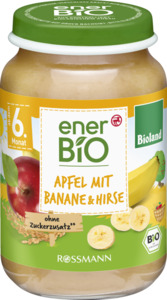 enerBiO Baby Apfel mit Banane & Hirse