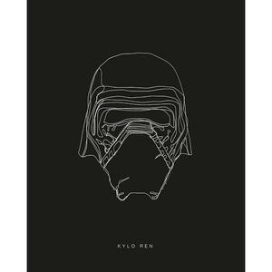 Komar Wandbild Star Wars Lines Dark Side Kylo Star Wars B/L: ca. 40x50 cm