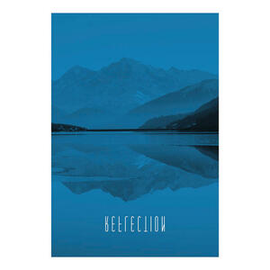 Komar Wandbild Word Lake Reflection Blue Natur B/L: ca. 50x70 cm