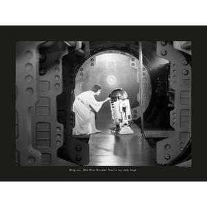 Komar Wandbild Star Wars Classic Leia R2D2 Quote Star Wars - Intro B/L: ca. 40x30 cm
