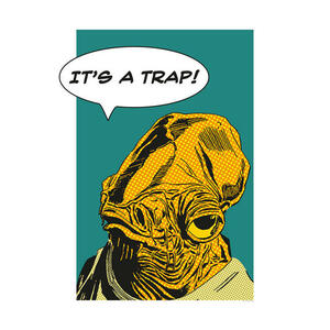 Komar Wandbild Star Wars Classic Comic Quote Ackba Star Wars B/L: ca. 50x70 cm