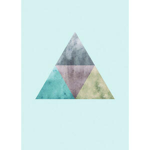 Komar Wandbild Triangles Top Blue Abstrakt B/L: ca. 50x70 cm