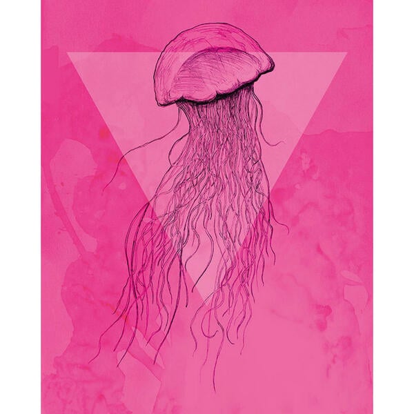Bild 1 von Komar Wandbild Jellyfish Pink Tiere B/L: ca. 40x50 cm