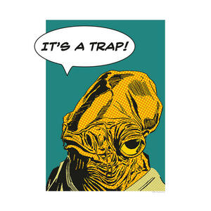 Komar Wandbild Star Wars Classic Comic Quote Ackba Star Wars - Classic B/L: ca. 30x40 cm