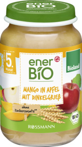 enerBiO Baby Mango in Apfel mit Dinkelgrieß