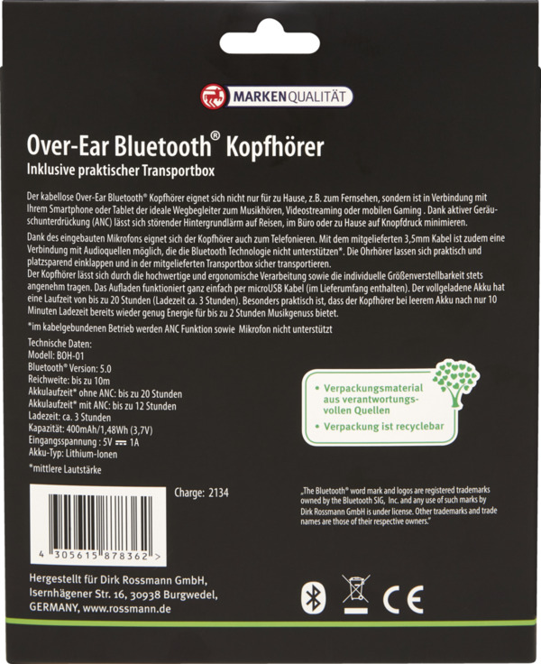 store.it Over-Ear Bluetooth Kopfhörer von ROSSMANN für 34,99 € ansehen!