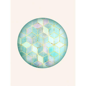 Komar Wandbild Mosaik Circle Verde Abstrakt B/L: ca. 30x40 cm