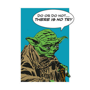Komar Wandbild Star Wars Classic Comic Quote Yoda Star Wars B/L: ca. 50x70 cm