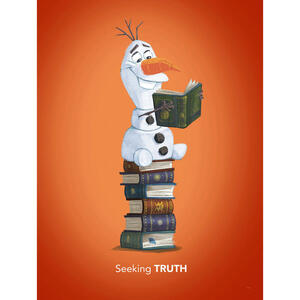 Komar Wandbild Frozen Olaf Reading Disney B/L: ca. 30x40 cm