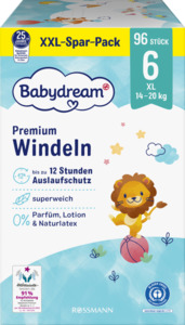 Babydream Premium Windel Größe 6 XL, 96 Stück, 14-20 kg
