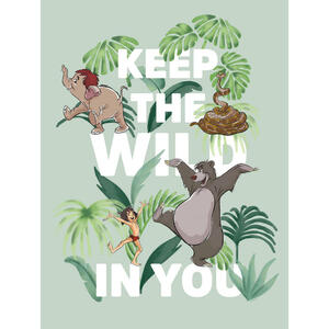 Komar Wandbild Jungle Book Keep the Wild Disney B/L: ca. 30x40 cm