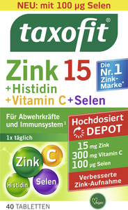 taxofit Zink+Histidin+Selen Depot Tabletten