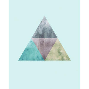 Komar Wandbild Triangles Top Blue