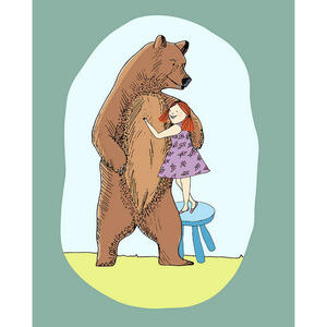 Komar Wandbild Lili and Bear