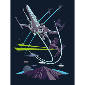 Komar Wandbild Star Wars Classic Vector X-Wing Star Wars B/L: ca. 30x40 cm