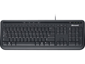 MICROSOFT Wired Keyboard 600, Tastatur, kabelgebunden, Schwarz