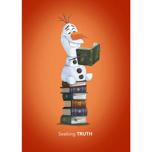 Bild 1 von Komar Wandbild Frozen Olaf Reading