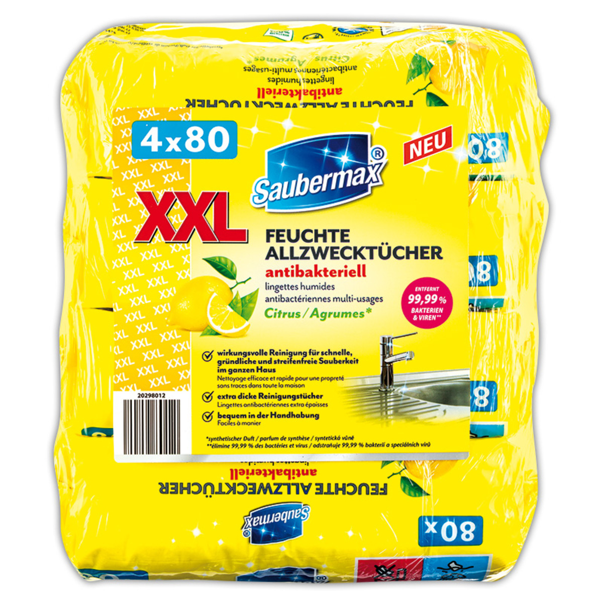 Bild 2 von Saubermax Feuchte Allzwecktücher XXL
