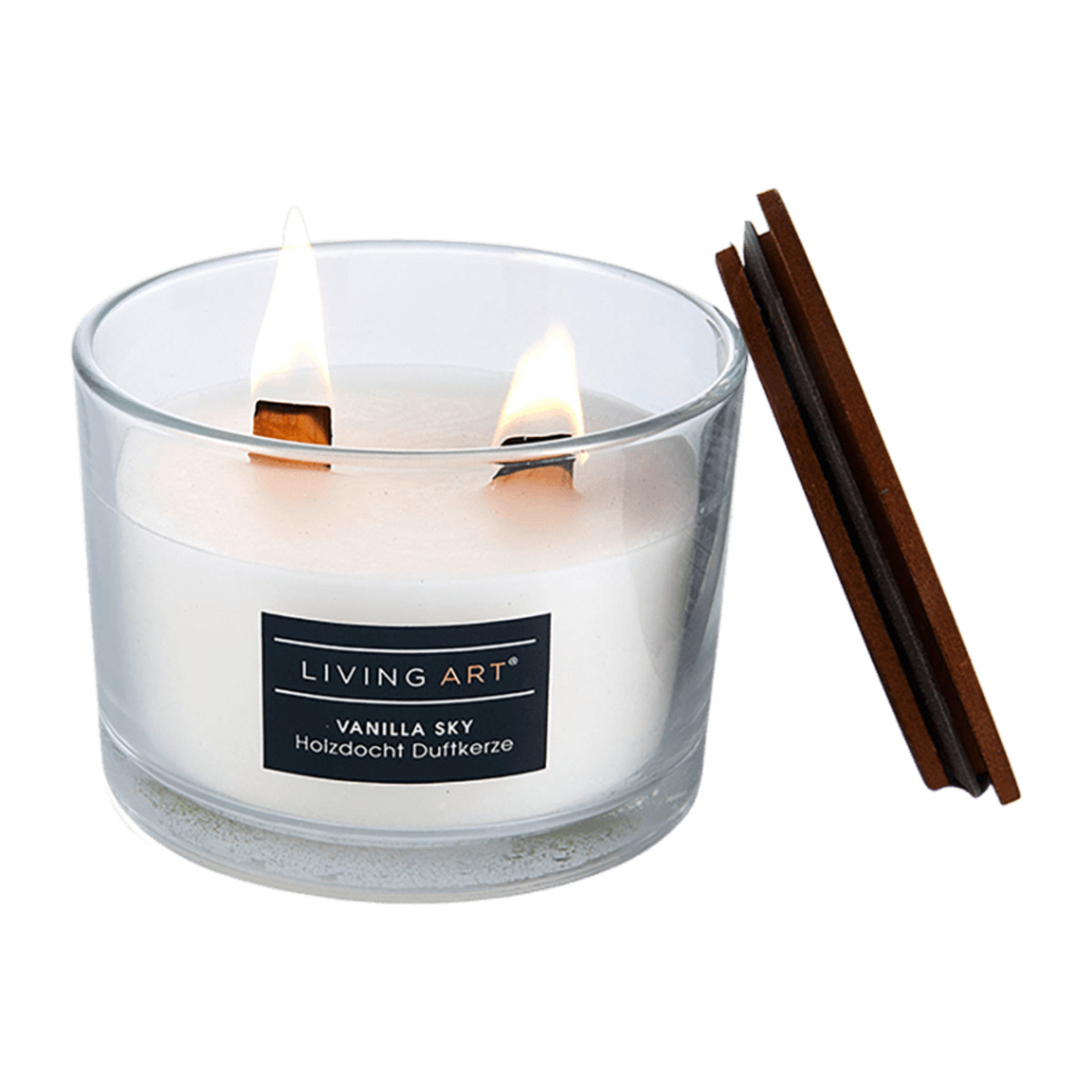 Bild 2 von LIVING ART Holzdocht-Duftkerze