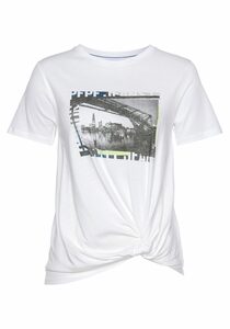 Pepe Jeans Kurzarmshirt »DAIA« mit tollem City-Foto-Print im Brustbereich und seitlich zum Knoten