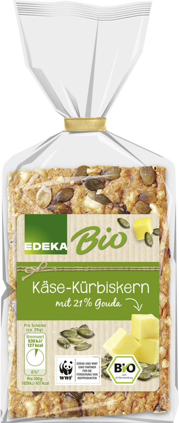Bild 1 von EDEKA Bio Käse-Kürbiskern Knäckebrot 200G