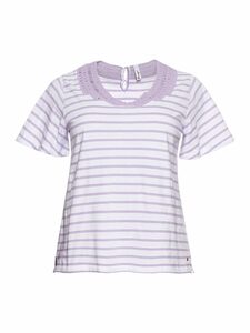 Sheego T-Shirt »T-Shirt« mit breiter Spitze am Rundhalsausschnitt