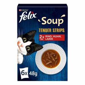 Felix Soup Tender Strips 6x48g Portionsbeutel Geschmacksvielfalt vom Land