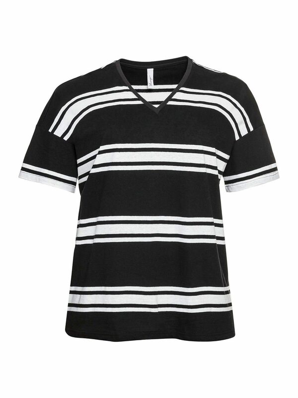 Bild 1 von Sheego T-Shirt »Ringelshirt« in Oversized-Form, im Leinenmix