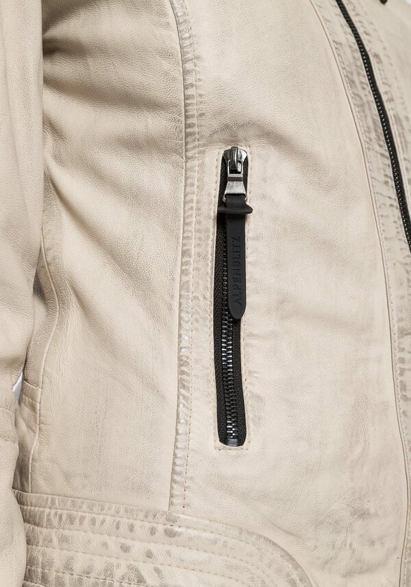 Bild 2 von ALPENBLITZ Lederjacke »Singapur« im Biker-Look mit abnehmbarer Kapuze