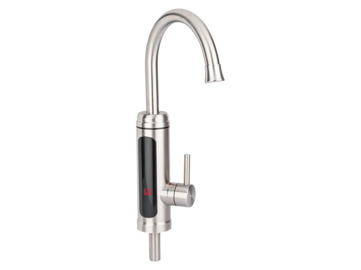 Bild 1 von EASYmaxx Elektrische Edelstahl-Armatur, mit integriertem Durchlauferhitzer