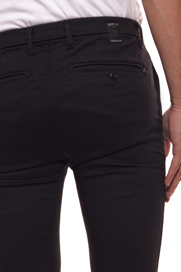 Bild 1 von REPLAY Lehoen Hyperflex Jeans-Hose elegante Herren Business-Jeans Chino-Edition Slim-Fit Schwarz