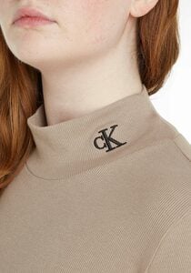 Calvin Klein Jeans Plus Langarmshirt »PLUS RIB MOCK NECK« in Rippoptik