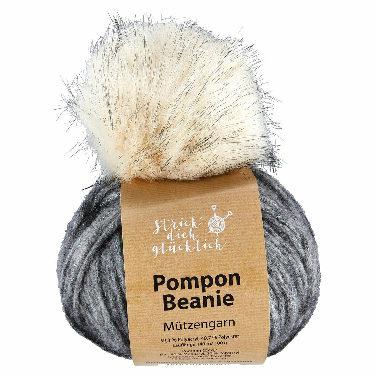 Bild 2 von STRICK' DICH GLÜCKLICH Pompon-Beanie Mützengarn 127 g