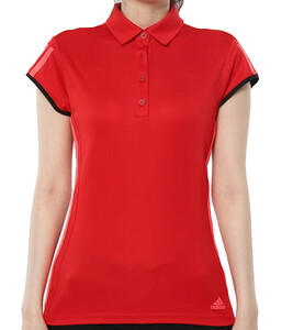 adidas Club 3STR Polo-Shirt sportliches Polo-Hemd für Damen mit ClimaLite Rot