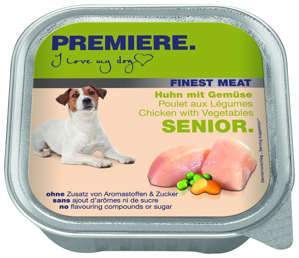 Bild 1 von PREMIERE Finest Meat Senior Huhn und Gemüse 10x150g