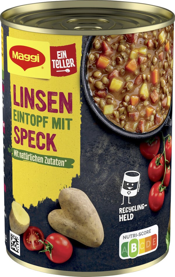 Bild 1 von Maggi Ein Teller Linsen Eintopf mit Speck 400G