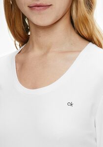 Calvin Klein Langarmshirt »SMALL CK LS SCOOP NECK TOP« mit Calvin Klein Logo-Monogramm