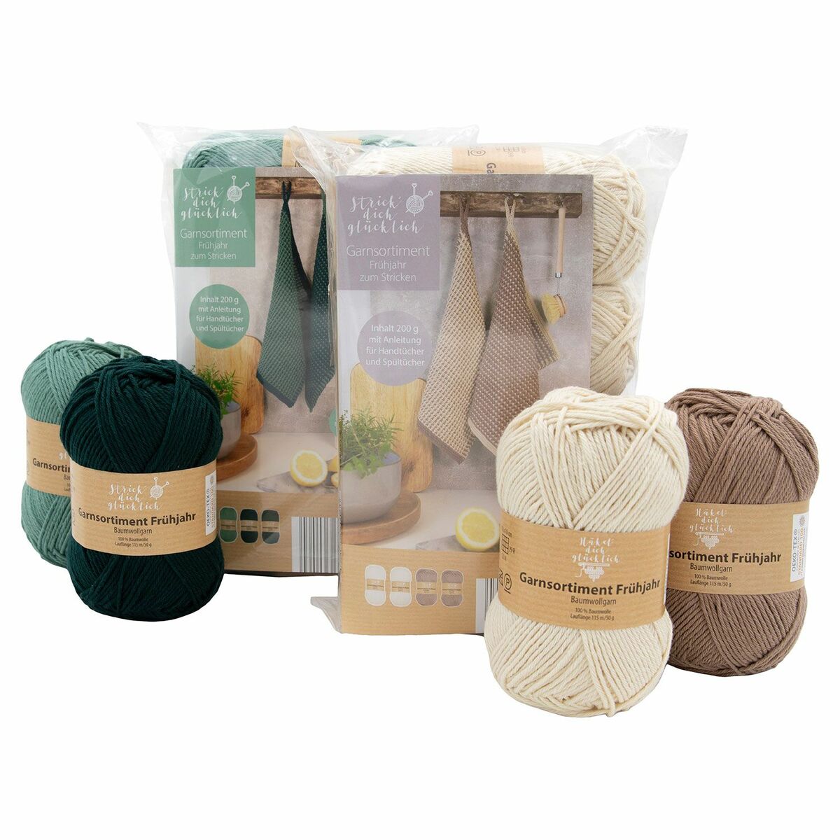 Bild 2 von STRICK’ DICH GLÜCKLICH/HÄKEL’ DICH GLÜCKLICH Garn in Frühlingsfarben, 4er-Set
