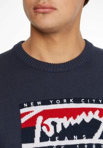 Tommy Jeans Strickpullover »TJM TOMMY GRAPHIC FLAG SWEATER«
