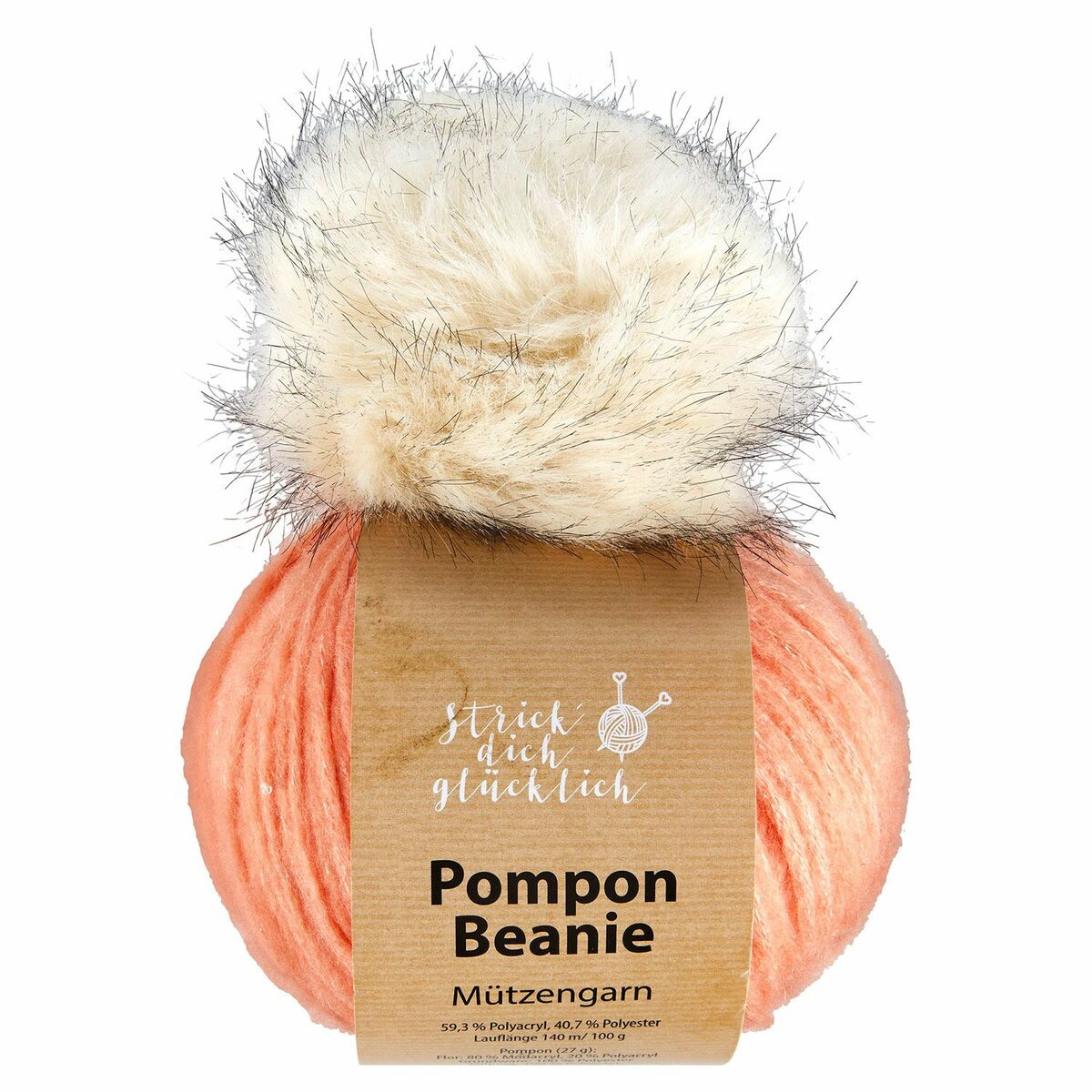 Bild 1 von STRICK' DICH GLÜCKLICH Pompon-Beanie Mützengarn 127 g