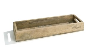 Tablett aus Mangoholz in braun, 48 cm