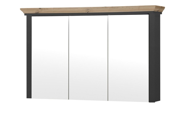 Bild 1 von Spiegelschrank 3-türig  Valparaiso grau Maße (cm): B: 116 H: 74 T: 25 Badezimmermöbel