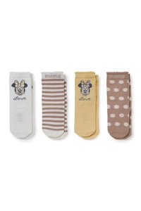 C&A Multipack 4er-Minnie Maus-Baby-Socken mit Motiv, Weiß, Größe: 21-23