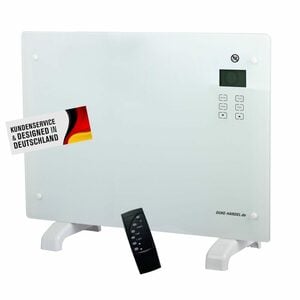 Duke-Handel Konvektor Elektroheizung Glas-Konvektor Mit LCD Display, 1500 W, gehärtetes Glaspaneel / schnelle und effiziente Aufwärmung des Raumes / Fühlerthermostat mit Frostwächterfunktion