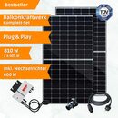 Bild 1 von HEGA Solaranlage »Photovoltaikanlage, Balkonkraftwerk 600W Photovoltaik Mini-PV Anlage«, 600,00 W, (Komplett-Set, Plug&Play, 2x MONOKRISTALLINES DOPPELGLAS, WECHSELRICHTER, NETZSTECKER), MONOK